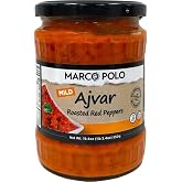 Marco Polo Ajvar Mild - Roasted Red Pepper Spread Mild, 19.3 oz | Authentic Balkan culinary treasure. Use ajvar as a condiment to spread, dip or an ingredient to cook, roast with food.
