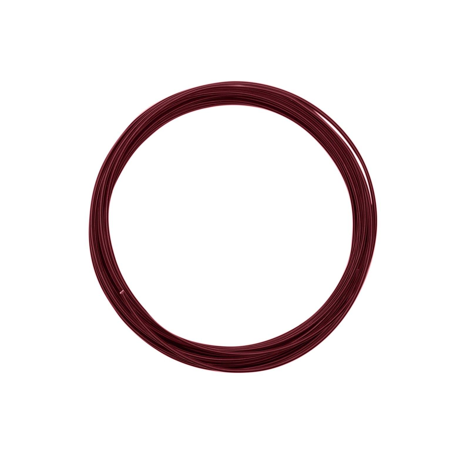 Vaessen Creative Aluminium Craft Wire 16.4 ft (5 m) x 0.06" (1.5 mm) Oxblood (Red) - Flexible Metallic Wire for Crafting, Flower Arranging, Jewellery Making and Modelling