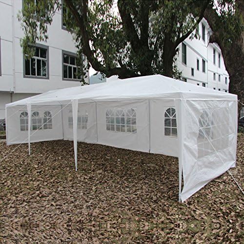 Party Patio Tent Canopy Heavy duty Gazebo Pavilion Event Canopies BBQ Tent (White, 10'X30'-5PC)