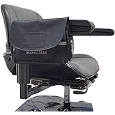 Alveytech Saddle Bag for Mobility Scooter (Black) - Side Storage Organizer for Walkers, Rollators, &amp; Transport Chairs - Wheelchair Side Bags for the Armrest - Jazzy Power Chair Accessories for Seniors