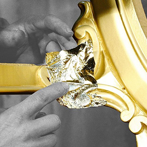 Bullet Face 100 Sheets 5.5 by 5.5 Inches Imitation Gold Leaf Foil Paper for Arts, Gilding Crafting, Decoration DIY (Gold)