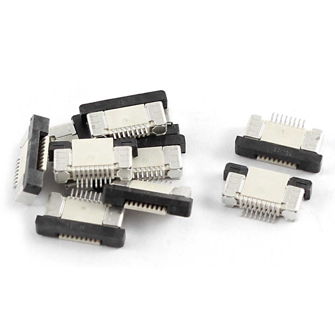 sourcing map Bottom Port 8Pin 0.5mm Pitch FFC FPC Ribbon Sockets Connector 10 Pcs