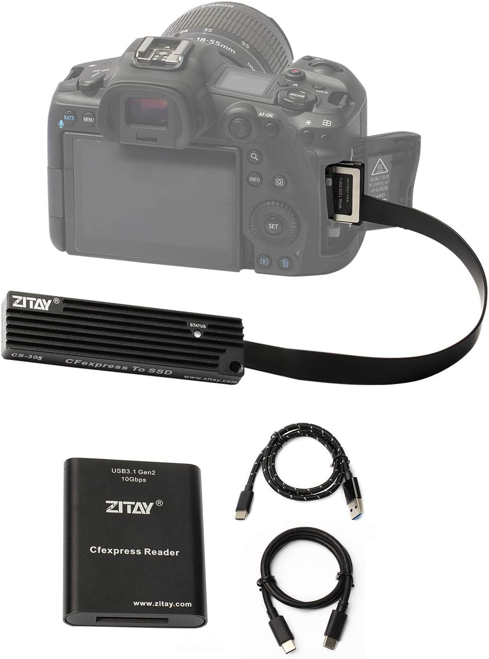 ZITAY CFexpress Type B Card to NVMe 2.0 SSD Converter with