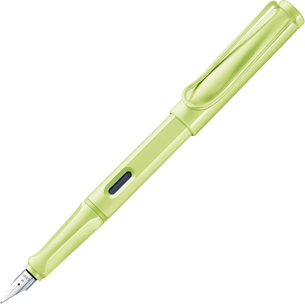 LAMY Safari Springgreen Fountain Pen EF Nib Ergonomic Grip T10 Blue Cartridge