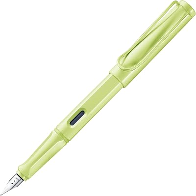 LAMY Safari Springgreen Fountain Pen EF Nib Ergonomic Grip T10 Blue Cartridge