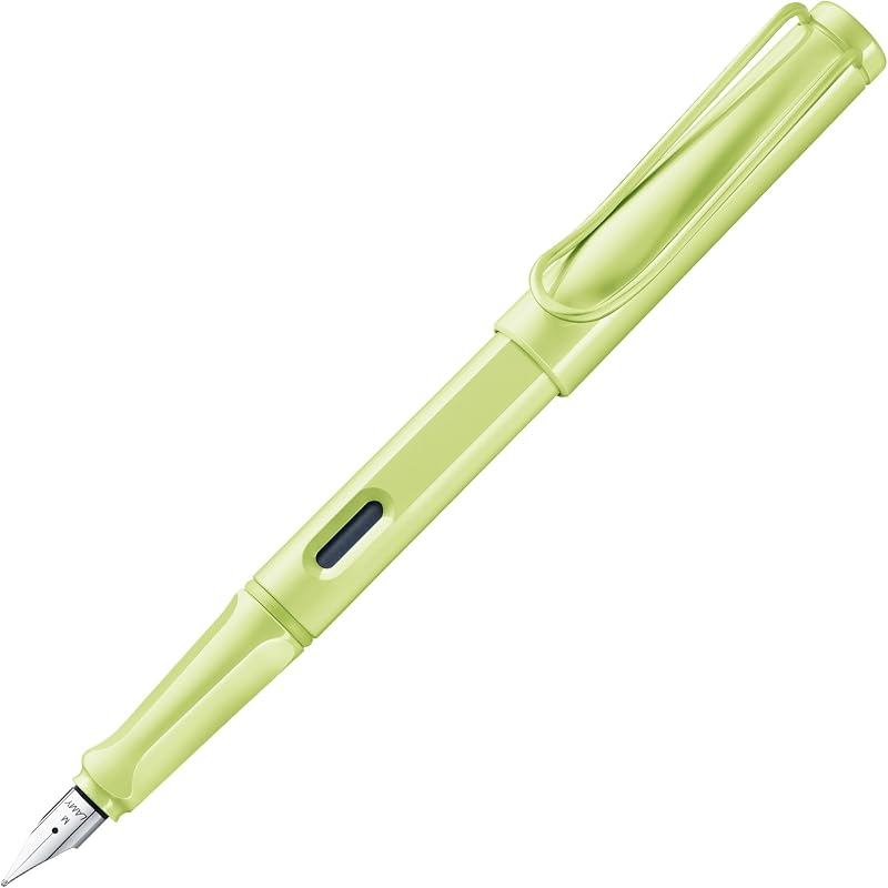 LAMY Safari Springgreen Fountain Pen EF Nib Ergonomic Grip T10 Blue Cartridge
