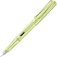 LAMY safari springgreen - Fountain Pen with ergonomic grip & polished steel nib in size F - ideal for any Writing & Calligraphy - including LAMY T 10 blue cartridge - Right-Handed