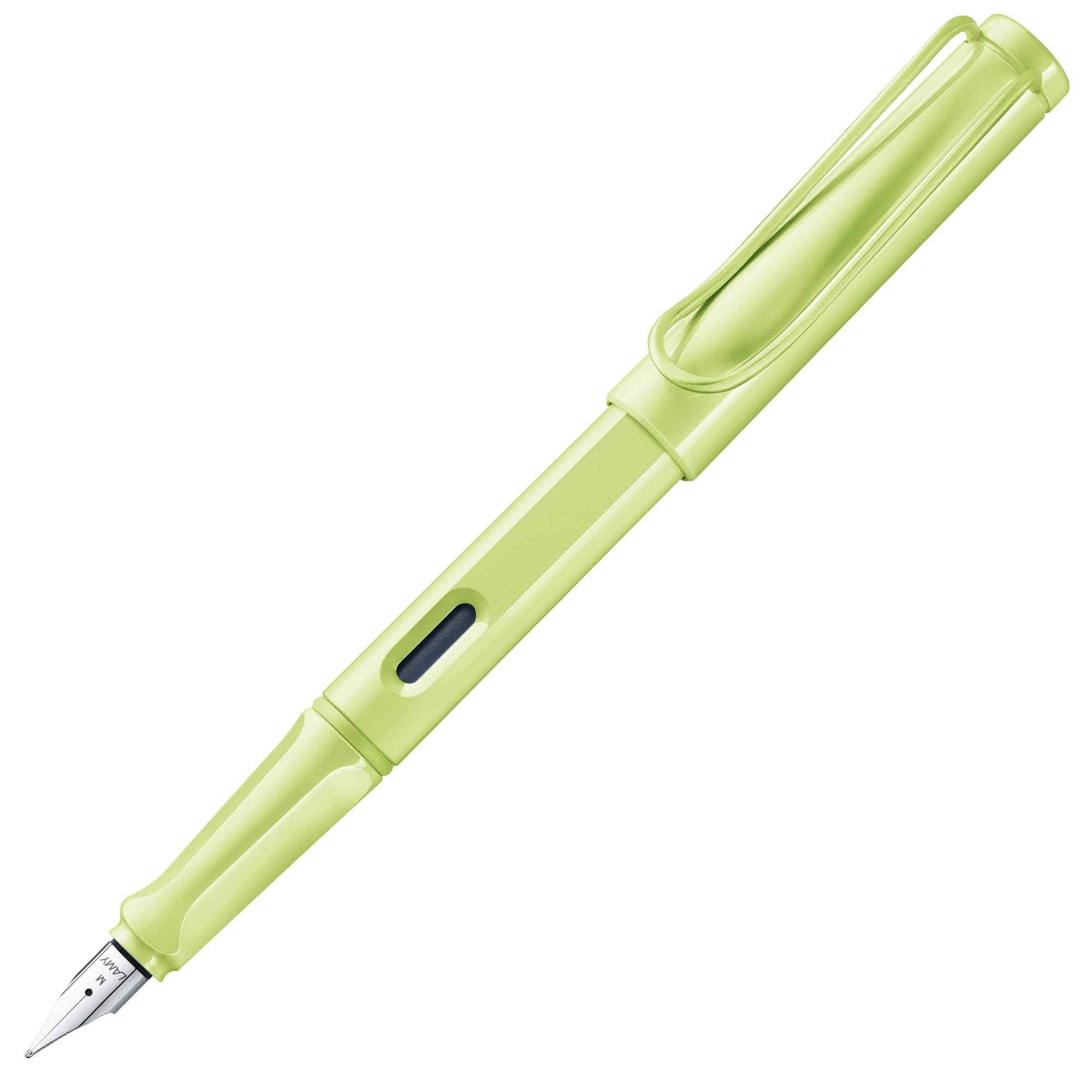 LAMY safari springgreen - Fountain Pen with ergonomic grip & polished steel nib in size F - ideal for any Writing & Calligraphy - including LAMY T 10 blue cartridge - Right-Handed