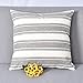 NATUS WEAVER Stripe Decorative Linen Oblong Throw Pillow Cases Cushion Covers Soft Linen Textured for Bedroom, 20