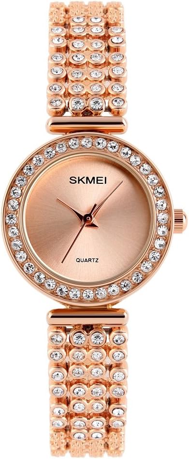 Quartz Watch Womens 30 Meters Waterproof Lady Watch with Stainless Steel Band