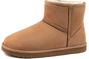 Zizor Women's Cozy Short Bootie Slippers, Winter Warm Hard Bottom House Shoes with Fuzzy Lining