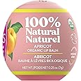 eos 100% Natural & Organic Lip Balm- Apricot, All-Day Moisture, Dermatologist Recommended for Sensitive Skin, Lip Care Products, 0.25 oz