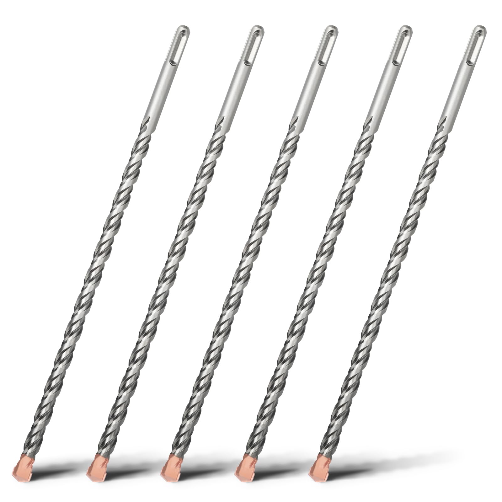 HSAWBIT 5 PACK OF - 14mm x 280mm LONG SDS MASONRY DRILL BIT, TUNGSTEN CARBIDE TIP SDS PLUS SHANK, FOR WALL STONE CONCRETE BRICK — image 1