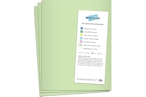 NANOLAP PSA Lapping Film, 3 Pc 1 Micron (14,000 Grit) Adhesive Polishing Paper, 8-1/2” x 11” Microfinishing Fine Sanding Pape