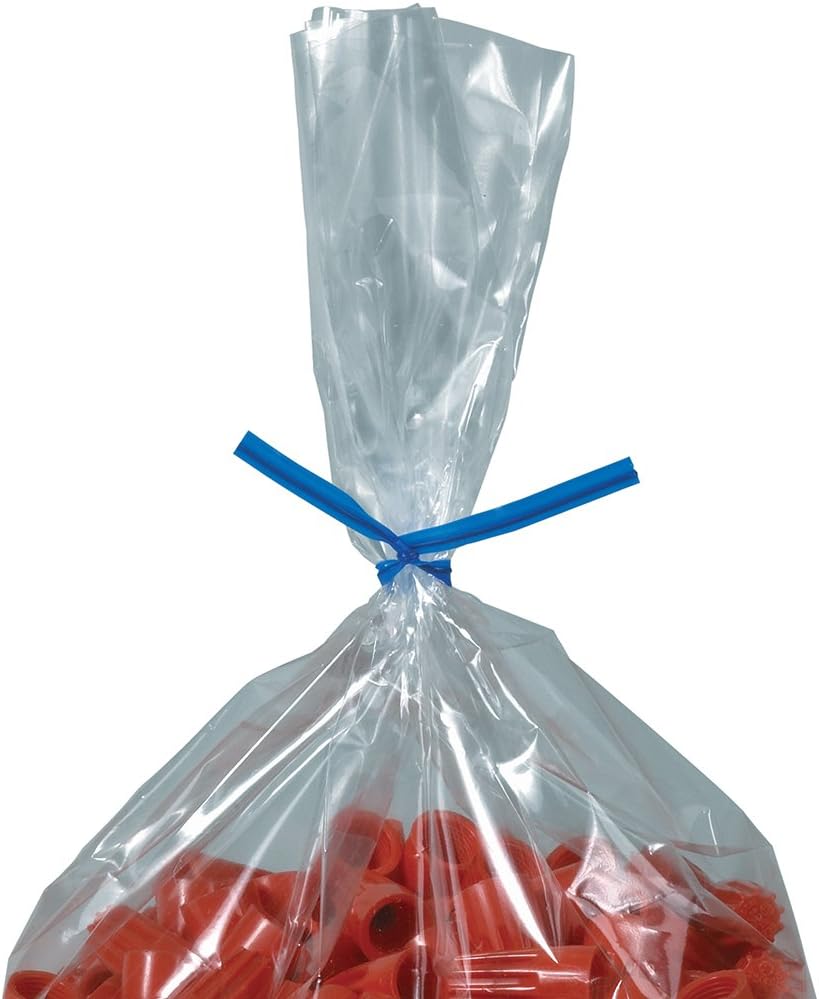 4"x5/32" Plastic Twist Ties, Blue, 2000 Pack