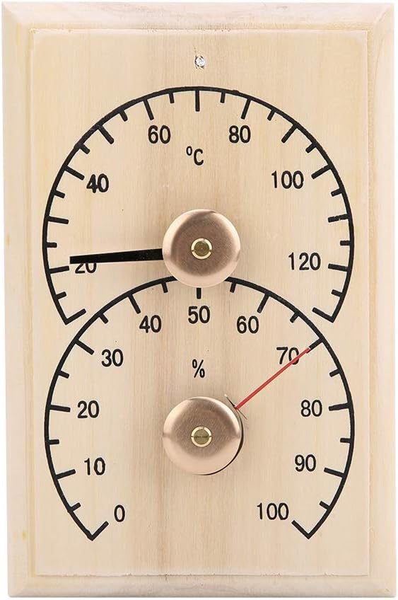 Fishlor Sauna Room Thermometer, Sauna Room Digital Thermometer Hygrometer Humidity Temperature Meter