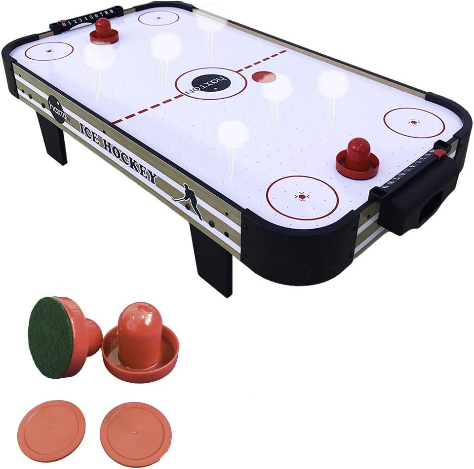 haxTON Air Hockey Table Game Set with 4 Air Hockey Pucks and 2 Air Hockey Paddles (Red) (4 Pack) (Air Hockey Table) : Sports & Outdoors