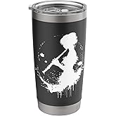 Flute Girl Graphic Aerophone Stainless Steel Insulated Tumbler