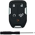 Replacement Keyless Entry Remote Key Fob Shell Case for 2022 2021 2020 2019 Chevy Silverado and GMC Sierra 1500 2500HD 3500HD Car Key Fob Cover (5 Button-C)