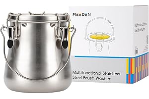 MEEDEN Portable Paint Brush Washer: Stainless Steel Artist Brush Cleaner for Oil & Acrylic Painting - Large