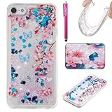 iPod Touch 6 Case, Firefish Thin Sparkle Flexible TPU Gel Silicone [Ultra Thin] [Scratch Resistances] Back Cover Shell for Apple iPod Touch 6 -Flower