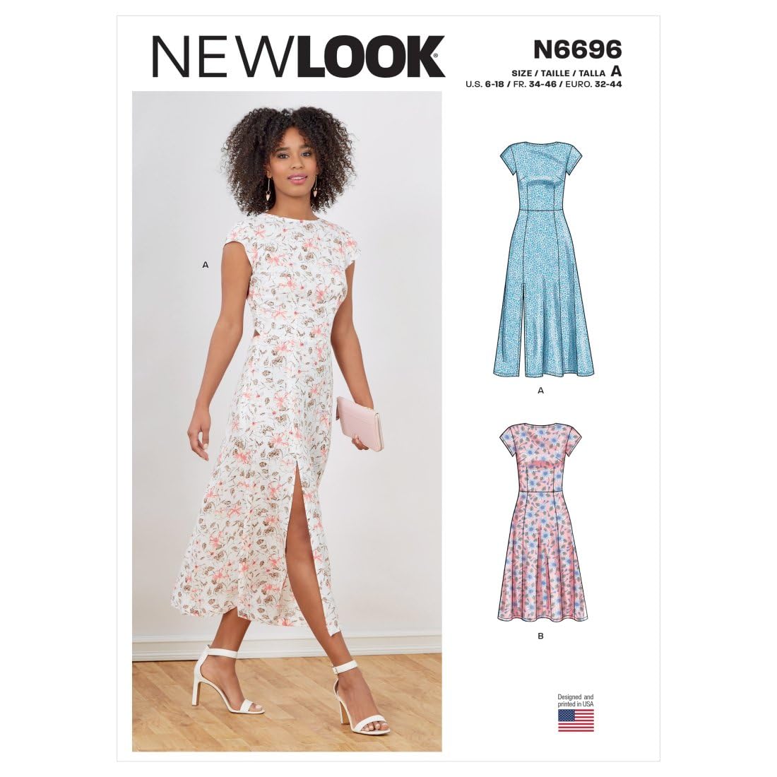 New Look Sewing Pattern N6696 Misses' Dresses, 6-8-10-12-14-16-18 UN6696A