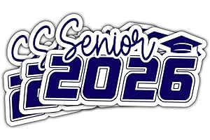 BOZENTIM 3 Pcs Senior 2026 Sticker, Class of 2026 Sticker, Senior2026 Stickers, Graduation 2026 Stickers for Laptop Water Bottle Phone Car Window Helmet Vinyl Decal (Senior 2026, 3x3 inches)