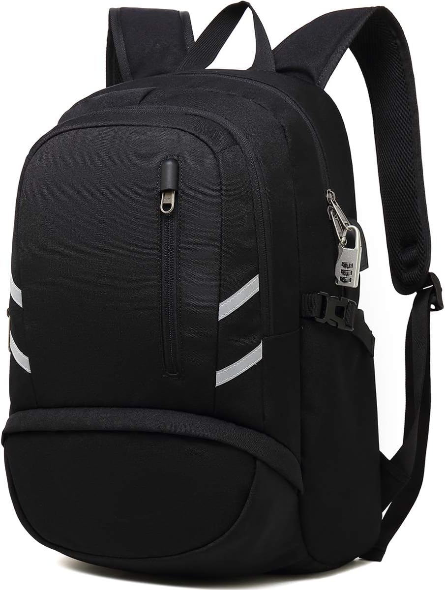 School Backpack,College Middle High Student Anti-Theft Laptop Backpack for Boys Girls Men Women, Unisex Lightweight Bookbag with USB Charging Port for Travel Outdoor Camping Fits 15.6 Inch Laptop