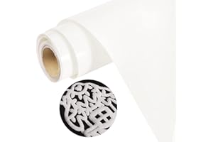 Gatichetta Heat Transfer Vinyl 10"x6ft 3D Puff HTV Heat Press Iron on Vinyl Foaming HTV for T-Shirts, Fabric, DIY Designs, White