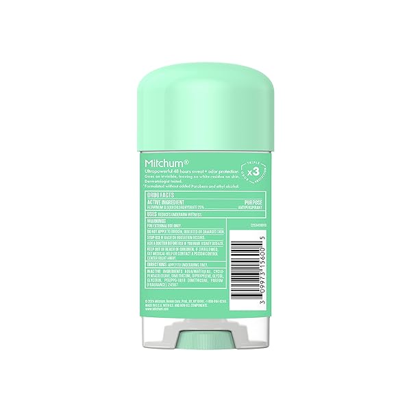 MITCHUM LADY GEL ANTIPERSPIRANT DEODORANT, POWDER FRESH, 2.25 OZ