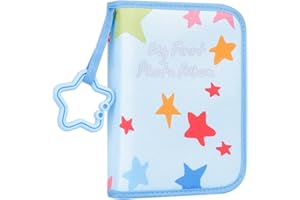 XFVEIWOO Baby Photo Book Holds 21 4x6 Photos, My First Photo Book for Baby or Toddlers,Baby Photo Album Soft Cloth Family Book, Cute Book Gift for Babies Shower Newborns Family Photos (Blue)