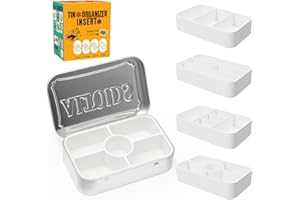 Wzporzst Hard Plastic Organizer Insert Compatible with Altoids 1.76oz Mint Tins, Sturdy Compartment Storage Box for Personal 