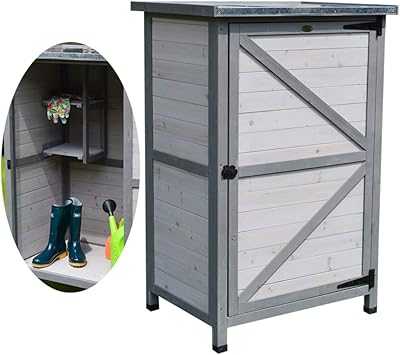 ZHOUAICHENG Armario de Jardín al Aire Libre Armario de Madera