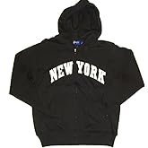 New York Black Zipper Hoodie