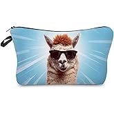 Livel lhood Cool Llama Makeup Bag Cute Small Organizer Zipper Pouch Cool Llama Cosmetic Bag Birthday Present for Women Friends