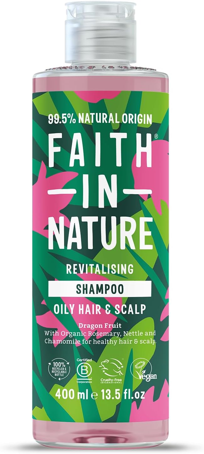 Faith In Nature Dragon Fruit Shampoo 400ml Oily Hair Vegan No SLS Silicones