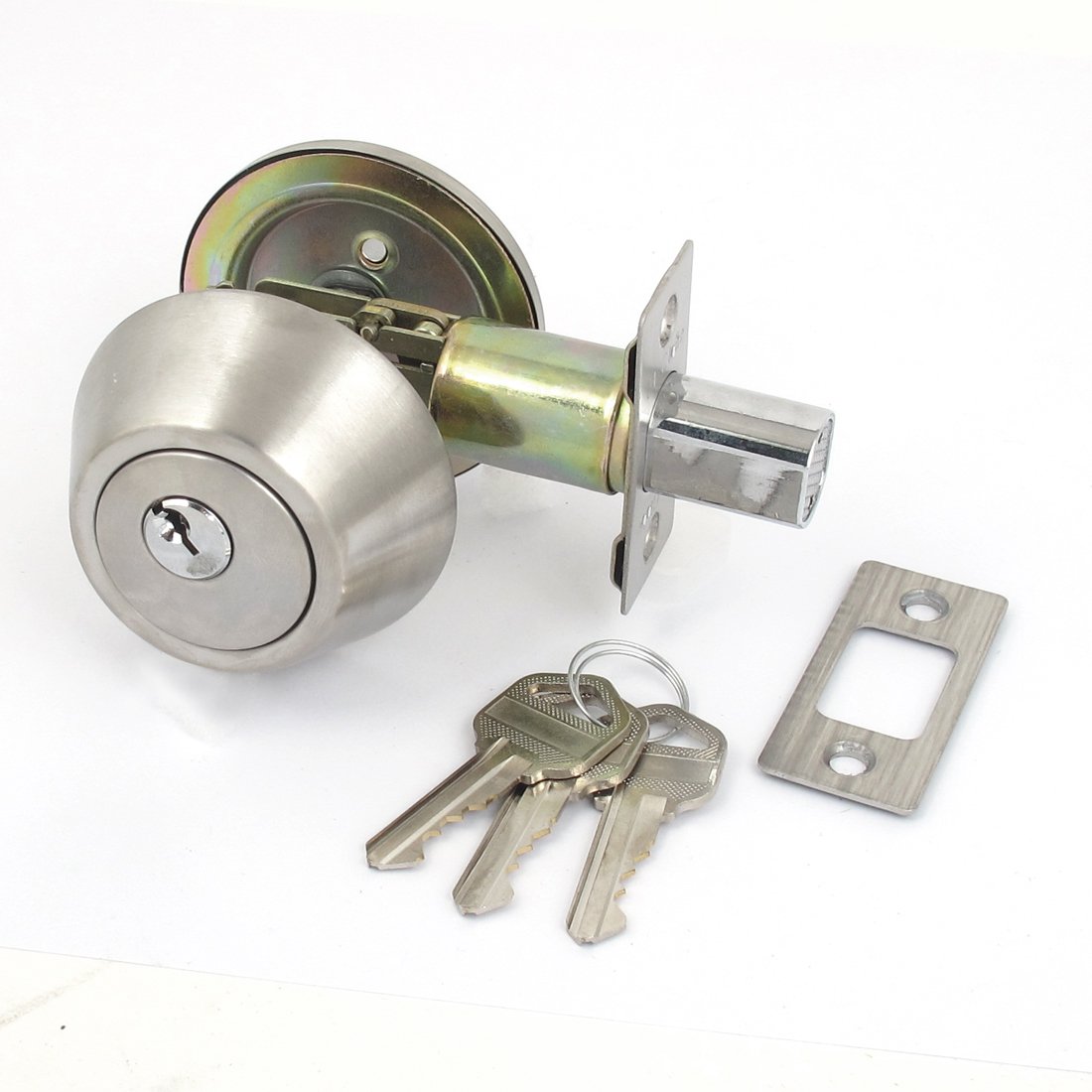 Sourcingmap Home Office Single Cylinder Deadbolt Door Keyed Locks Knob Lockset