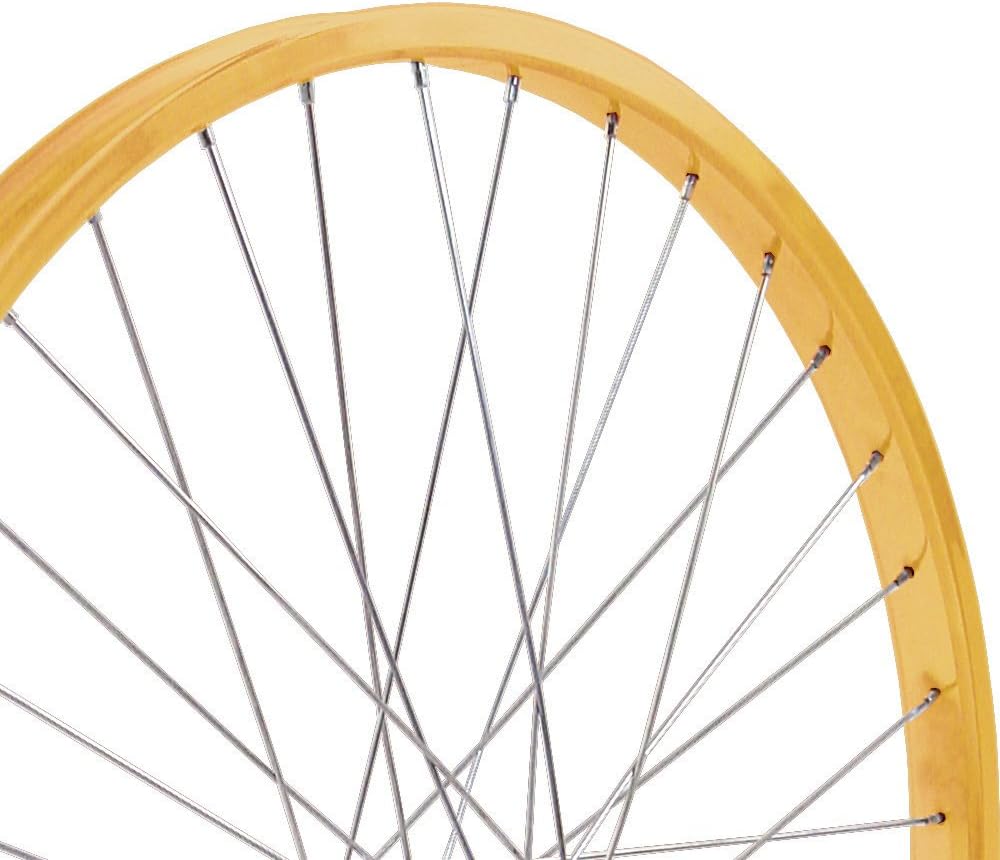 Nirve Rear Cruiser Bike Wheel (Yellow/Orange, 26 x 1.75, 1