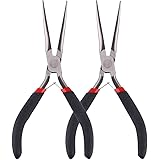 2Pcs Extra Long Needle Nose Pliers Precision Wire Plier Repair Tool (6-Inch)