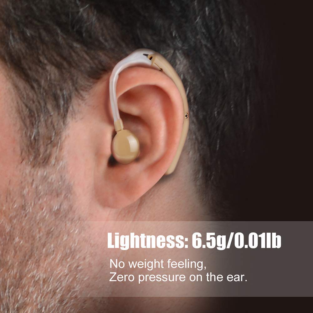 Digital Hearing Amplifier Aid 2 Pack - FDA Approved Personal Sound Device with Batteries, 4 Channels Noise Reduction, Hearing Aid Cleaning Kit for Adults and Seniors by iAid