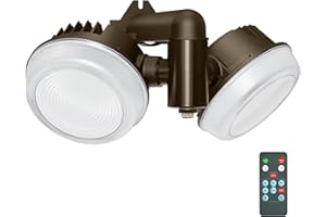 Atfoyer 120W LED Barn Light, Remote Control Dusk to Dawn Area Lighting with Photocell, 12000LM, 6500K Daylight Security Flood Light, IP65 Waterproof Outdoor Yard Light, Suitable for Garage, Farm