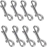 Double Ended Bolt snap Hook, Heavy Duty,3.5-inch,Multifunctional zinc Alloy Buckle for pet Belt/Key Chain/Flag/Clothesline/Hammock (8pcs)