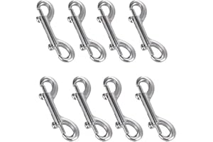 ALLZSMOOTHLY Double Ended Bolt snap Hook, Heavy Duty,3.5-inch,Multifunctional zinc Alloy Buckle for pet Belt/Key Chain/Flag/Clothesline/Hammock (8pcs)