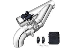 PEASTORM 3 Inch Electric Exhaust Cutout with Elbow Valved Muffler Valvetronic Exhaust Valve Kit