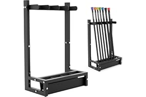 Synergee Weight Bar Rack – Weighted Workout Bar Holder & Storage – Holds Bars for Full Body Workout - Fitness Accessory