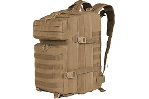 CINGHI LUSSO Military Tactical Backpacks 45L Assault Pack Bag Large Rucksack with MOLLE Webbing System For Men Camping Hiking Trekking