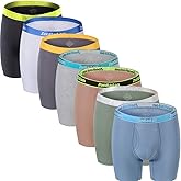 ZONBAILON Mens Pouch Boxer Briefs Big and Tall Bamboo Viscose Breathable Long Leg Underwear Pack