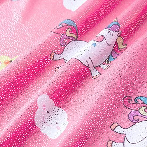 image for MYQFF Gymnastics Leotards for Girls Biketard Unitard Pink Toddler Kids