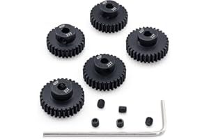 SURPASS HOBBY USA 48P 29T 30T 31T 32T 33T Pinion Gear Sets with Screwdrivers for 3.175mm Shaft Brushless Brush Motor Compatible with Arrma HPI Kyosho Losi Axial Traxxas Tamiya 1/10 RC Car Monster Truck Buggy
