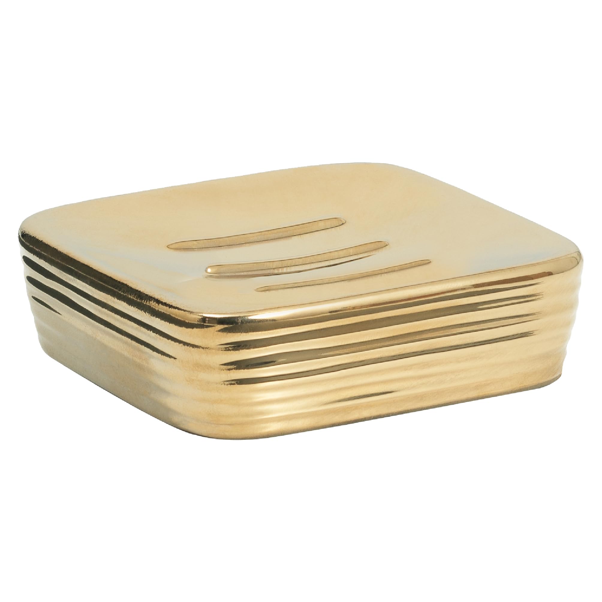 Gedy Kelly SOAP Box, Ceramic, Gold, 10x10x3cm